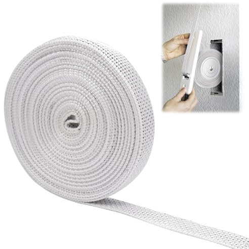 6 M Cinghia Tapparella 14 mm, Corda per Tapparelle Avvolgibili Bordi Rinforzati, Altamente Resistente Allo Strappo All'Abrasione, Altamente Resistente Allo Strappo, Resistente Ai Raggi UV (Grigio)