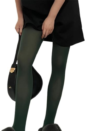 Dazzerake Collant Donna Elastico Collant Donna Tinta Unita Calzino Lunga Donna Elegante Primavera Autunno Estate Inverno, Verde militare, Taglia unica