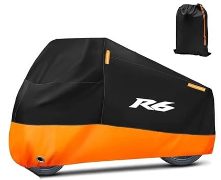 ZNCOJL Cubierta de Moto Funda para Moto para YA&MAHA YZFR6 YZF R6 1999-2015 Cubierta Protectora Exteriores De Motocicleta Cubierta De Protección Solar Impermeable A Prueba De Polvo(4XL for 230-260cm)