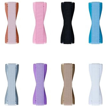 Tabanzhe 8-Pack Finger Holder Phone Grip Self-Adhesive Elastic Anti-Slip Strap for One-Handed Use Most Smartphones,Multi-Color