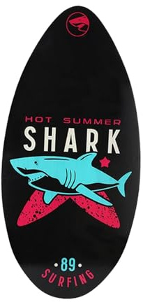 F Fityle Tablero de Arena de la Playa de la Playa de la Tabla del Skimboard de 35 Pulgadas con Suministros de Alto Brillo para Principiantes para Principiantes, Negro