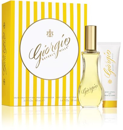 Giorgio Beverly Hills, Coffret Parfum Duo, Eau de Toilette pour Femme (90 ml) et Lotion Parfumée pour le Corps (50 ml), Senteur Florale, Poudrée et Intense