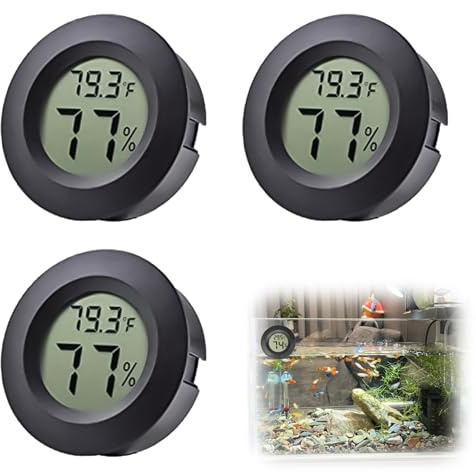 3 PCS Hygrometer Thermometer Digital, Digital Humidity Meter Mini Indoor Temperature and Humidity Monitor Gauge Compact for Humidifiers Dehumidifiers Greenhouse Basement Wine Cellar Warehouse Storage