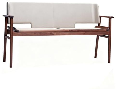 Apk i bc Doppelsitzer aus Rattan für Wohnzimmer und Esszimmer, robust und langlebig, geeignet für Esstische und Balkone(Gray,140 * 47.5 * 77.5)