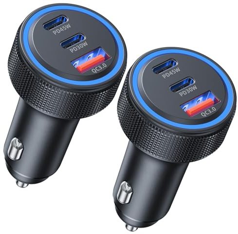Chargeur Allume Cigare USB C 2-Pack 3 Ports 93W