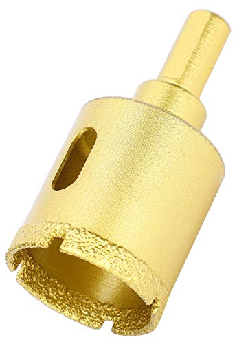 Set 5 Punte Trapano a Tazza Diamantate 32mm, Perforazione Marmo Ceramica Cemento - Alta Durezza, Design Ellittico per Scarico Chip, Strumenti Resistenti e Portatili