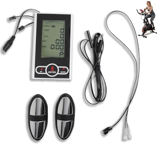 Exercise Bike Monitor Speedometer with LCD Display - Indoor Cycling Computer for Stationary Bike, Fitness Monitor with Heart Rate Tracking, Calorie Counter, Distance & Time