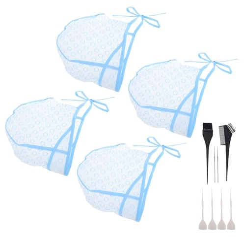 TINEASUR 12 Pezzi Cappucci per Colpi di Sole per Capelli con Aghi a Gancio, Design Regolabile in Pvc e Metallo, Cappucci per Colorazione Versatili per Salone e Utilizzo Domestico