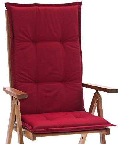 Möbelträume Hochlehner Sessel Auflagen Rio 50318-300 Uni rot 118 x 49 cm (ohne Stuhl)