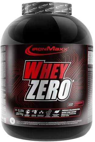 Whey ZERO Whey Protein Pulver 2750g Strawberry - Zuckerfreies High Protein Shake mit 82% Eiweiß, Enthält alle 8 essentielle Aminosäuren