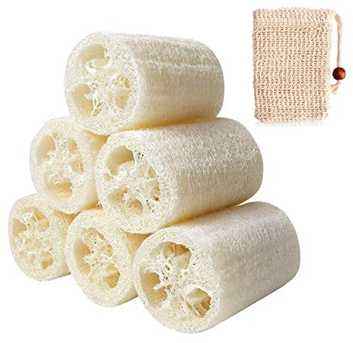 beihuazi® Luffa Schwamm Natürliche Gurke Loofah Schwamm Spa Body Scrub und Sisal Seifenbeutel 2 Stück für Körperpflege Küche Scrubber