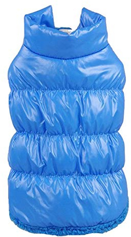 Herbst Winter Haustier Hunde Katzen Daunenjacke, Hund Mantel Verdickung, Wasserdicht Fleece gefüttert Warme Winterjacke Hunde Bekleidung für Teddy, Yorkshire Terrier, Chihuahua, Pommern Blau XS