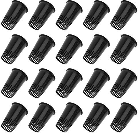 Cabilock Net Tasse Tö Für Orchideen Netztopf 30Pcs Garten Schlitz Mesh Net Tasse Heavy Duty Net T? Filter Anlage Net Topf Eimer für Hydrokultur Garten Beh?lter Schwarz