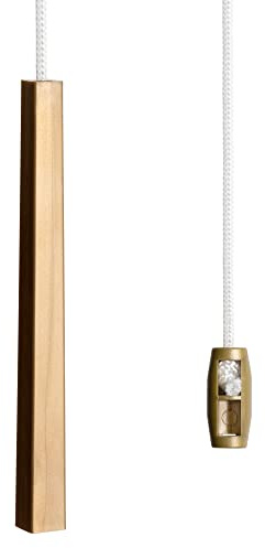 sleeklight Light Pull Cord, String and Handle. Slimline, Subtle Cube Minimalist Design in a Choice of Silver, Black and Gold. (Gold)