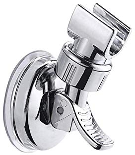 Cretty-Meet Adjustable Shower Head Holder Removable Suction Cup Shower Head Bracket No Drill Shower Head Bracket with Chrome Polished for Bathroom