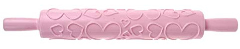 Mattarello Cuori biscotti cake design decorativo accessorio cucina idea regalo Natale compleanno festa strumenti dolci plastica utensili cottura fai da te