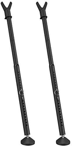 2Pack Door Security Bar for Hinged Sliding Doors and Windows,19 to 52 Inch Adjustable 3 in 1 Door Security Barricade Security Bar, Portable Home Security Door Stopper