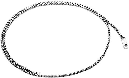 ANAZOZ Kette Frauen Silber 55 cm, Halskette für Anhänger Herren 2mm Breit Venezianierkette Silber
