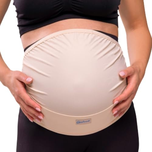 Carriwell Faja de Embarazo Deluxe Ajustable | Cinturón de Soporte Abdominal Elástico y Transpirable | Alivia el Dolor Lumbar | Cómoda, se Adapta a la Evolución del Vientre | S/M