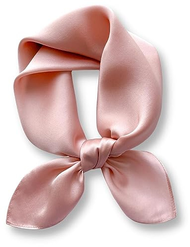 PoeticEHome Bufanda de seda de morera 100% pura color liso, pañuelo cuadrado 68x68cm para mujer, accesorio para cabeza y cuello en tono sólido, regalo empaquetado