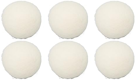 6 Palline per Asciugatura Lana, Palline per Asciugatura Bucato, Palla Ammorbidente Riutilizzabile per la Riduzione Statica della Pelle, per Risparmiare Tempo, per Vestiti e Bucato(7cm/2.8in)