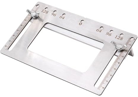 POFET Edelstahl-Bohrvorrichtung, Griff Knöpfe Bohrschablone, Kabinett Hardware, Lochöffner für Schrankgriffe und Kommodengriffe,Schubladen Zug- und Knöpfe Montagewerkzeug