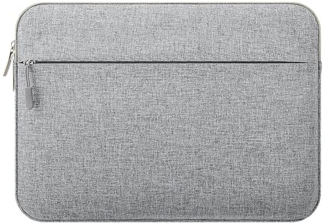jooeer 11 Pulgadas Funda Ordenador Portátil Compatible con 11,6 Chromebook Tablet MacBook Air A1370/A1465, Bolsa PC de Poliéster Protector Acolchada con Bolsillo, Gris