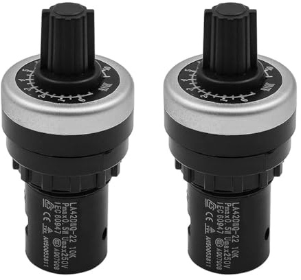 Tiardey 2PCS 22mm 10K Ohm Variable Geschwindigkeit Potentiometer Drehpotentiometer Inverter Konverter Potentiometer Schalter