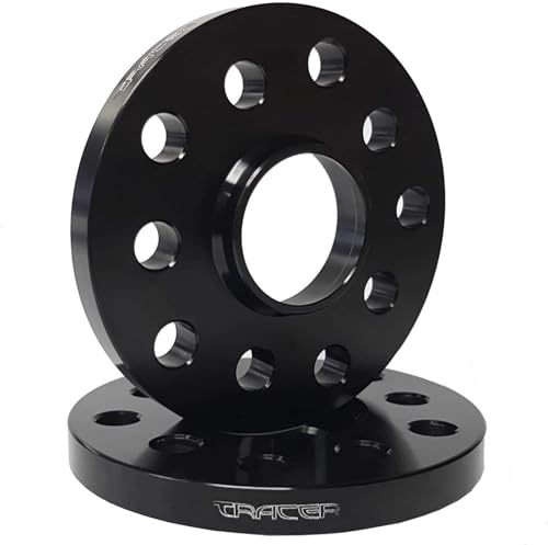TRACER Distanziali distanziali 12168 W 10 mm nero anodizzato – foro 112/5 – foro centrale 66,6 – 2 pezzi