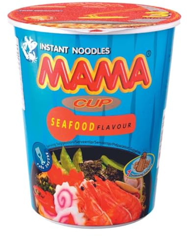 Nouilles Instantanées Mama 70g/Bol - Offres de 6, 12 et 24 Bol - Livraison Gratuite France (12, Fruits de Mer)