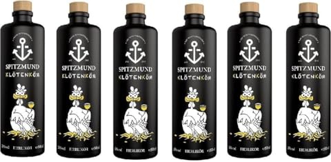 6 Flaschen Spitzmund Klötenköm Eierlikör ohne Milch und ohne Sahne (FREI von Laktose & Gluten). a 500ml 20% Vol. + Space Riegel von Onlineshop Bormann
