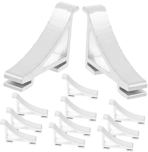 CANIGHT 12pcs Metal Fridge Shelf Clips Freezer Clamp Hooks Organiser for Fridge Shelves