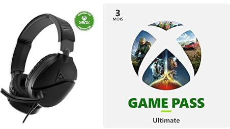 Turtle Beach Recon 70 Black Xbox + Xbox Game Pass Ultimate 3 Mois