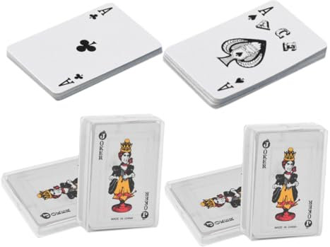 HAWILLOSCH 6 Juegos De Naipes Simulados Mini Juegos De Cartas Naipes En Miniatura para Niños Juego Pequeño De Papel De Póquer
