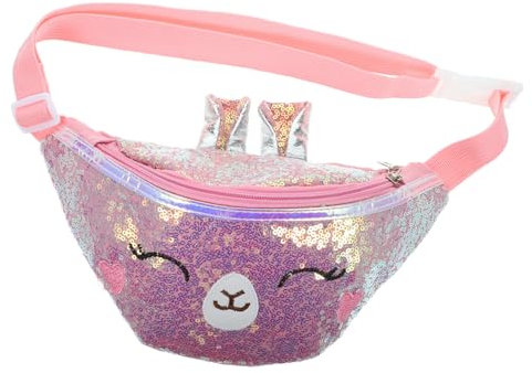 GALPADA Kindergürteltasche Mit Glitzernder Cartoon-Katze Verstellbarer Bauchtasche Für Mädchen Und Teenager Kleine Umhängetasche Für Schlüssel Und Kleinigkeiten Modisch Und Langlebig Gesch