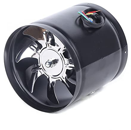 Axial Rohrventilator Lüfter, 150mm 600m³/h 220V Metall Gebläse Axiallüfter, Abluftventilator Kanalventilator Kanal Rohrlüfter für Growzelt, Garage, Werkzeugraum, Büro