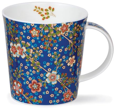 Dunoon Lomond Kyushu Tasse en porcelaine anglaise avec détails dorés Bleu foncé