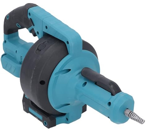 Trivella di scarico a batteria 21V, 610PRM Strumento di scarico per serpenti idraulici con alimentazione automatica a velocità regolabile con luci LED e cavo 7m (Spina europea)