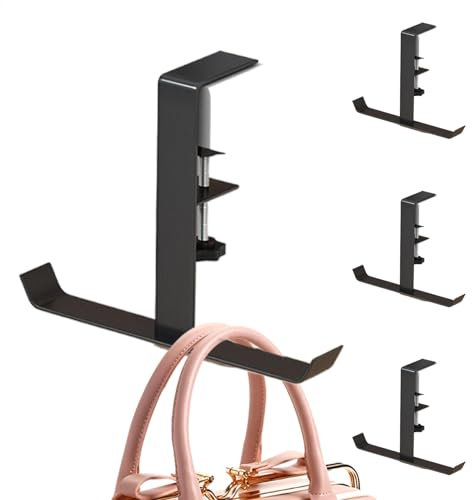 4 Stücke Verstellbarer Taschenhalter Für Tisch Headset, Taschenhalter Für Tisch Kopfhörer Ständer, Handtaschenhalter Für Tisch, Multifunktionaler Verstellbarer Taschenhaken, Schreibtisch Taschenhalter
