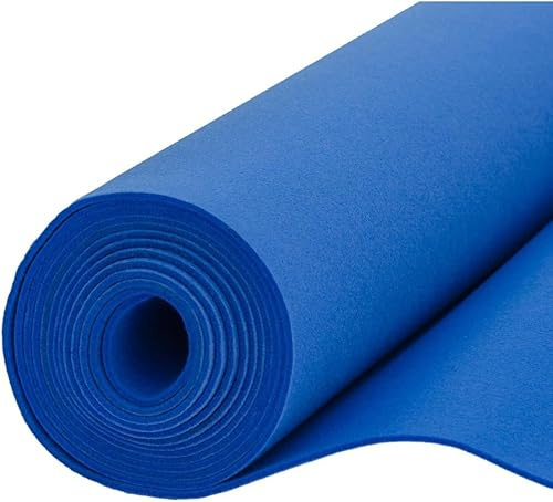 Fabreco Filz Meterware 4mm Dicke (0,5 M x 100 cm) – Imprägnierter Bastelfilz & Filzstoff Meterware für Dekoration, Polster & DIY | Filz zum Basteln: Tischläufer, Filzmatte & Filzunterlage (Blau)