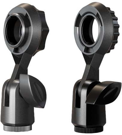 ThtRht Kondensatormikrofon-Clip, Stoßhalterung mit 22 mm Gewinde, Kondensator-Mikrofon-Halter, Ständer, Galgenarm-Adapter für Nierenmembran-Mikrofone, Studioaufnahmen, Streaming, Gesang, Gaming,