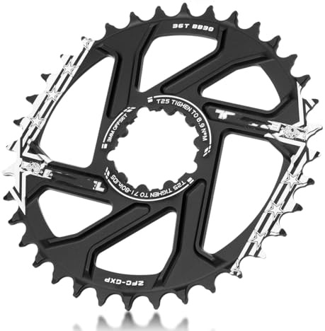 HOUSON Fahrrad-Kettenblatt, Direktmontage-Kettenblatt mit Alternating Tooth Design Fahrradkettenrad 32T 34T 36T 38T 40T schmales breites Fahrrad-Kettenblatt für GXP XX1 X9 XO X01
