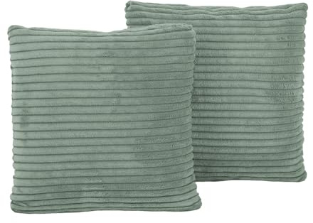 KiddyMoon Kinderkopfkissen 2Er Set Kissen 30X30cm Weiches Kinderkissen Für Sofa Oder Kinderzimmer Mit Weicher Struktur, Grün,2Er Pack