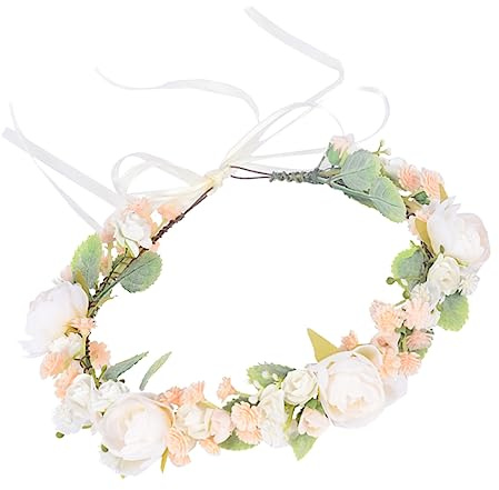 MUCKLILY Hochzeitskranz Brautkopfschmuck Blumenkranz für Hochzeiten und Besondere Anlässe Romantisches Tiara Design Leicht und Komfortabel für Fotografie und Partys
