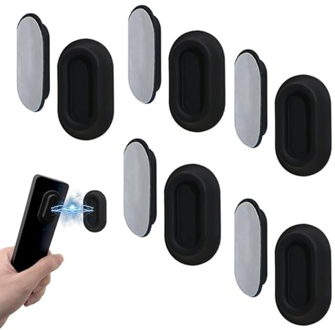 LUMOOM Lot de 5 supports magnétiques pour télécommande - En silicone - Support mural - Support multifonction pour télécommandes TV, climatiseurs, chargeurs - Noir