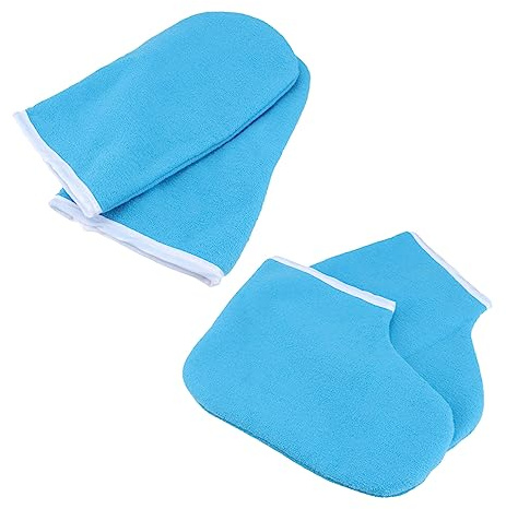 COLLBATH Paraffintherapie Satz Handschuhe Und Fußabdeckung Baumwolle Warmhaltend Wachsbad Zubehör Für Hand Und Fußpflege Geeignet Für Salon Und Zuhause