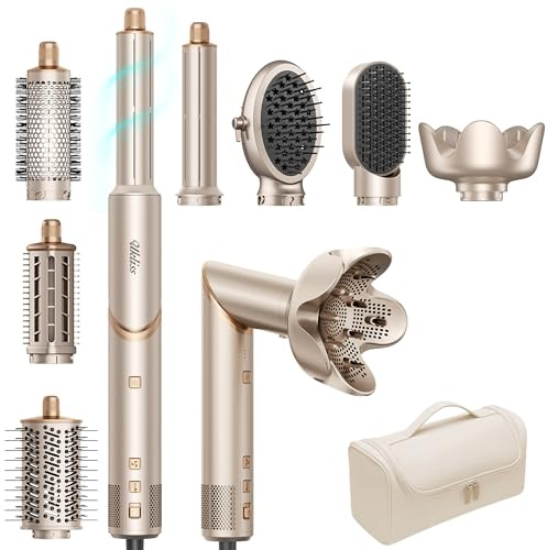 UKLISS Hairstyler 8 in 1 Set, Haarstyler Airstyler Ionen Föhnbürste 1400W