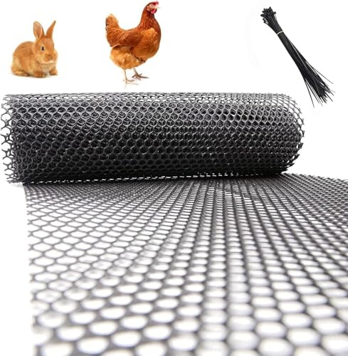 SSDDLZEQ Plant Rabbit Netting Protective Plastic Wire Fence Black Security Temporary Fencing For Agriculture And Horticulture(0.5x1m/1.64x3.3ft)