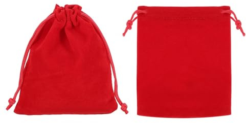PATIKIL Bluetooth hörlursväska, 2 st 10 x 91 cm resa headset bärförvaringspåse mjuk dragsko för over-ear hörlurar spelheadset, röd