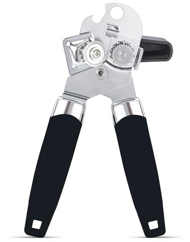 Left handed Can Opener and Bottler Openers, Left hand Kitchen Tools Utensils for Lefty Adults/People (Black)